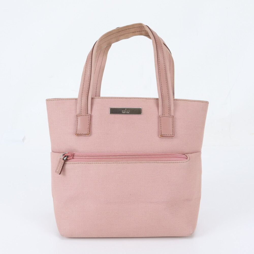 Gucci 76480 Leather Handbag Tote Bag with Silver Hardware - Women's